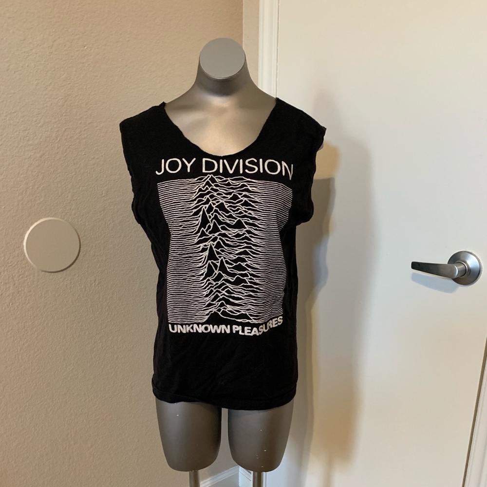 Joy division band cut out shirt